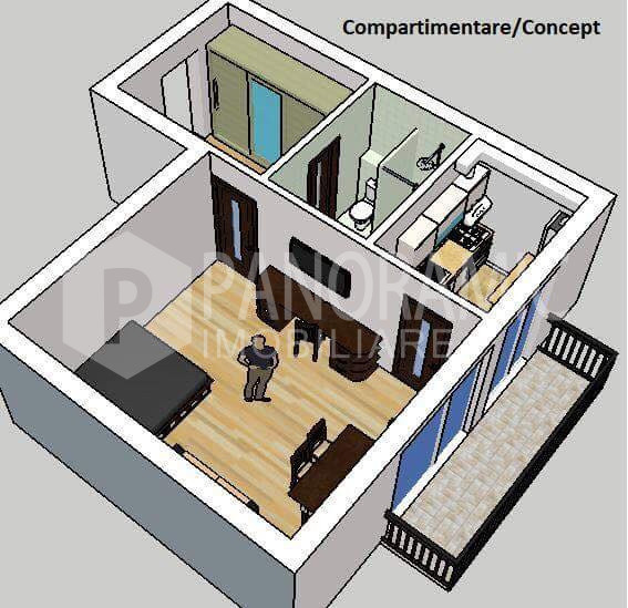 Apartament cu 1 cameră - Andrei Mureșanu zona Sigma